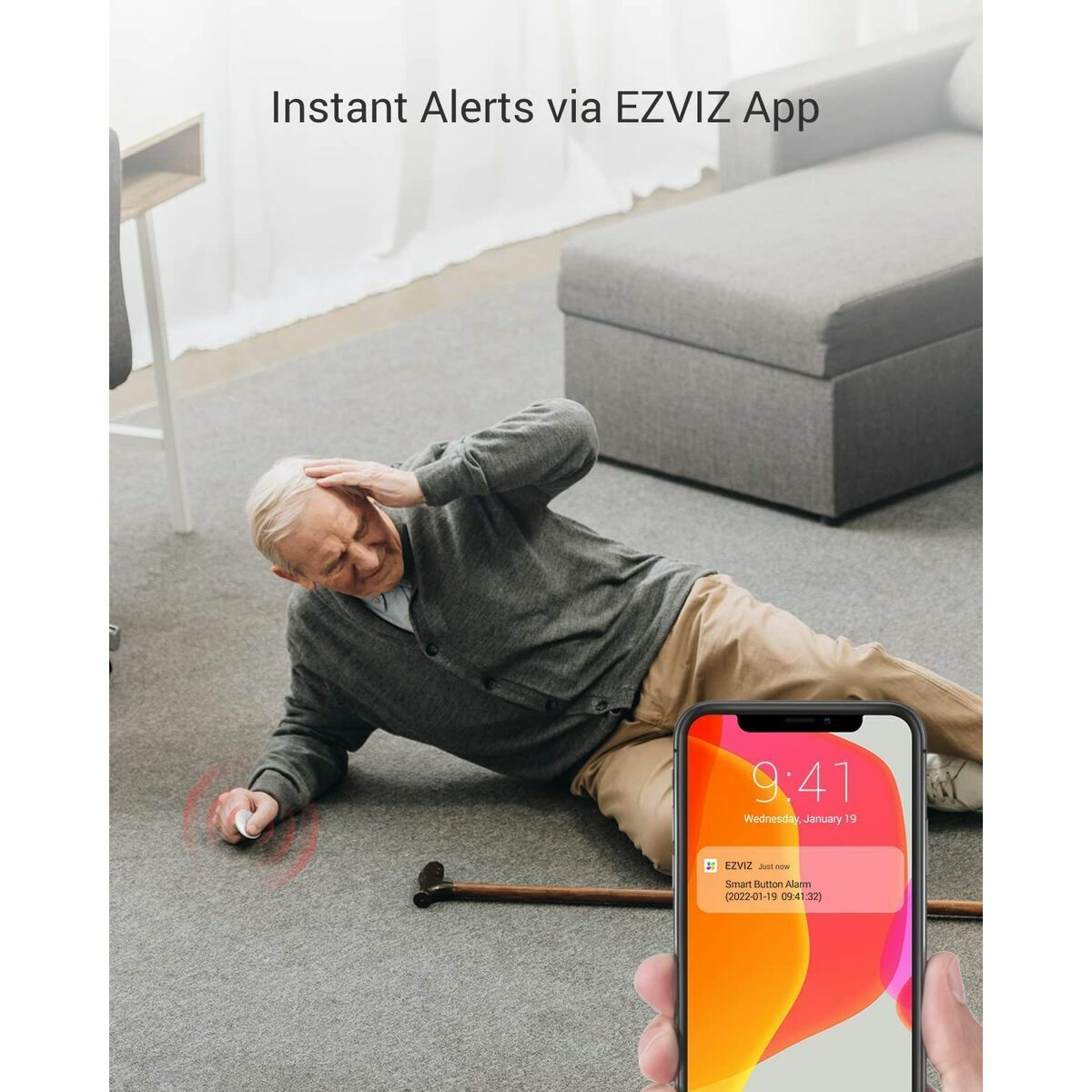 Emergency button Ezviz CS-T3C-A0-BG